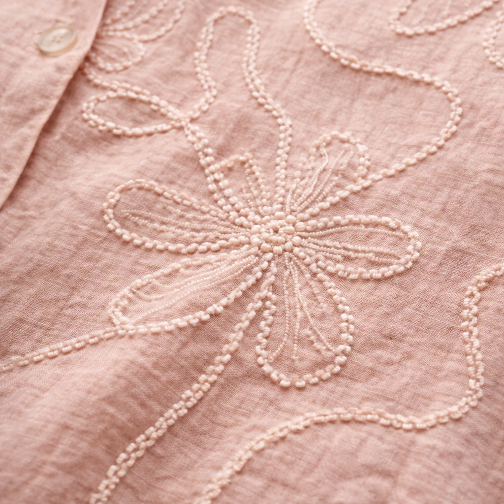 Breathable Cotton Silk Blend Premium Embroidered Summer Dress | One size UK 12–22