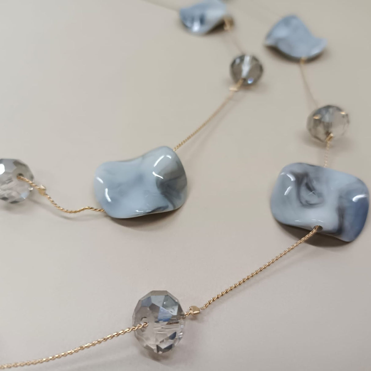 Violet Wave Double-Layer Necklace