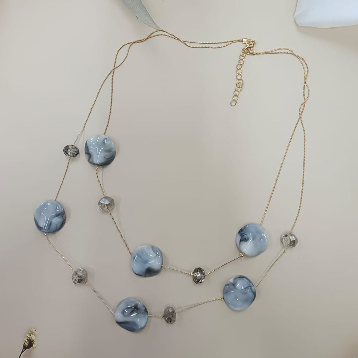 Violet Wave Double-Layer Necklace