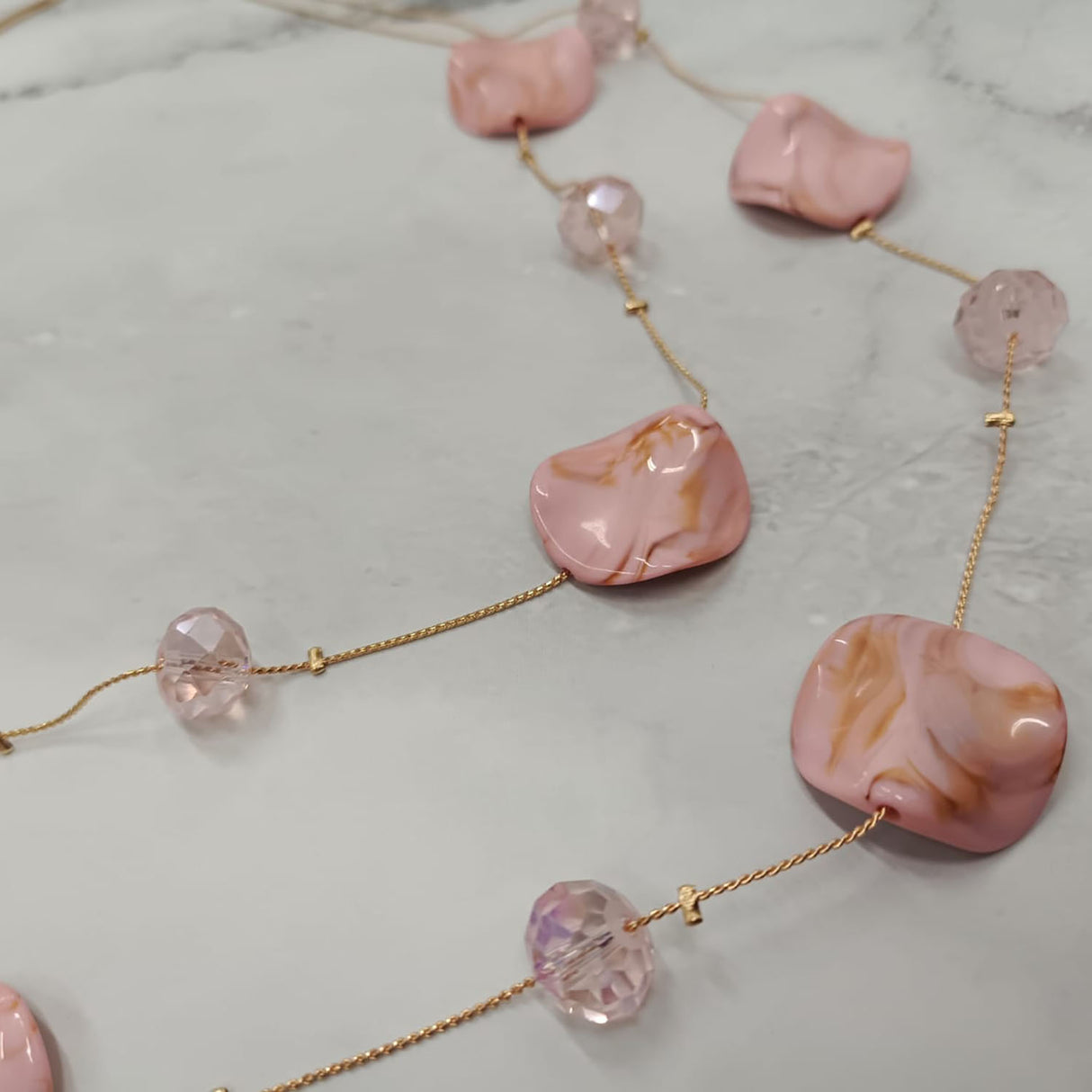 Violet Wave Double-Layer Necklace