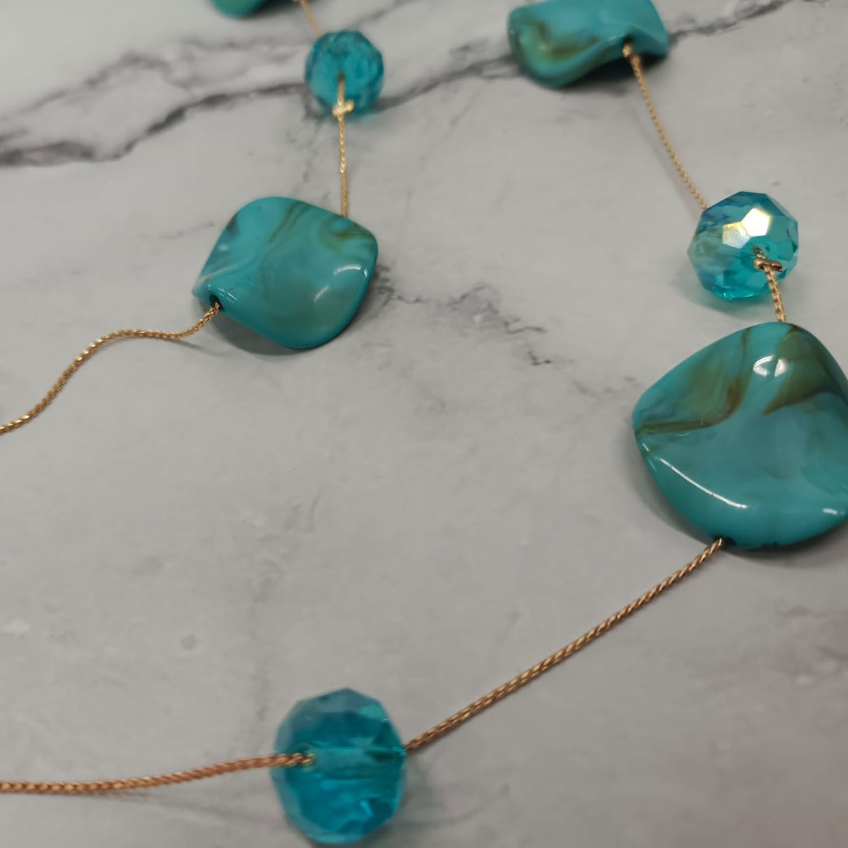 Violet Wave Double-Layer Necklace