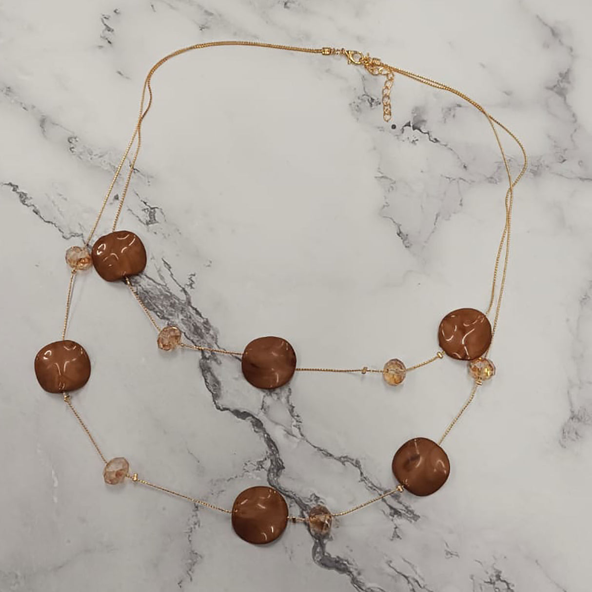 Violet Wave Double-Layer Necklace