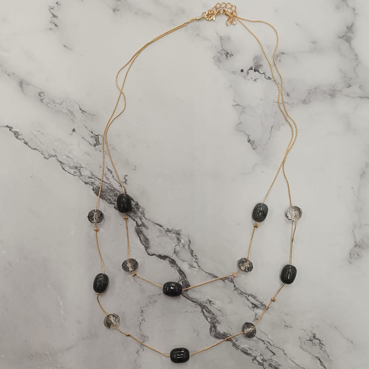 Crystals Double-Layer Necklace