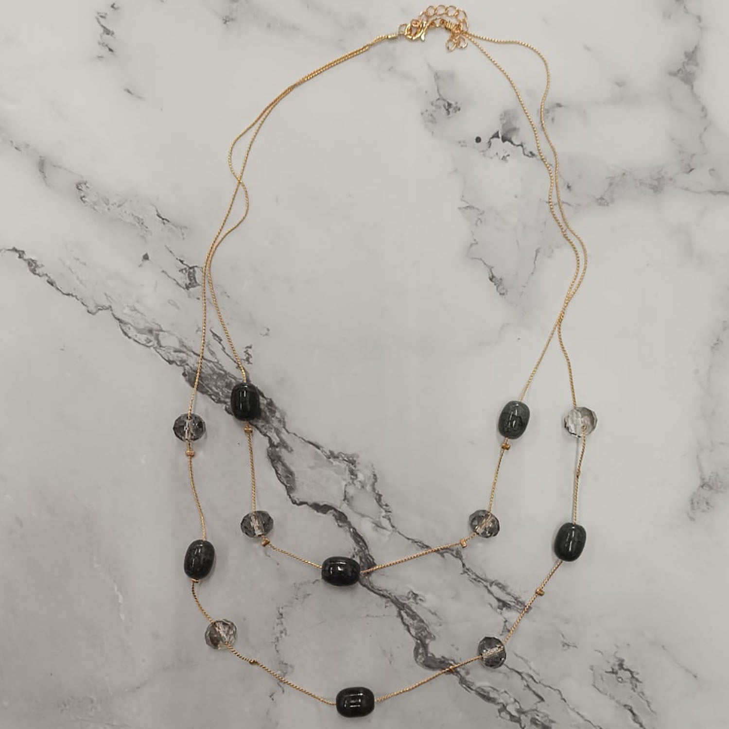 Crystals Double-Layer Necklace