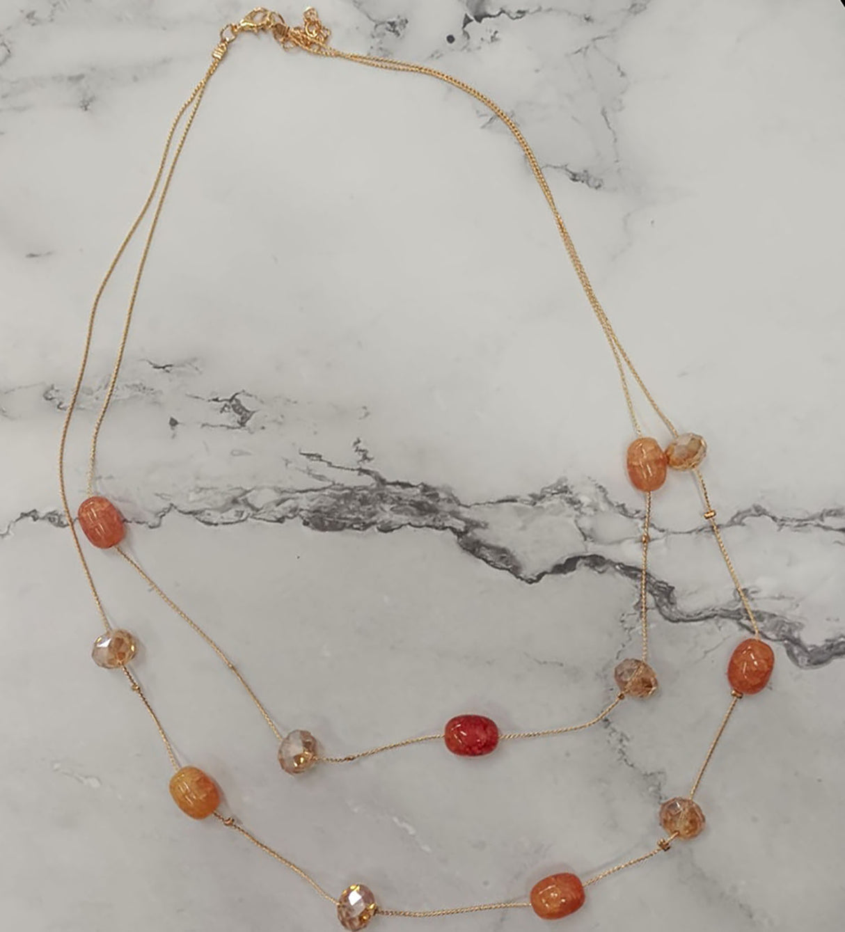 Crystals Double-Layer Necklace