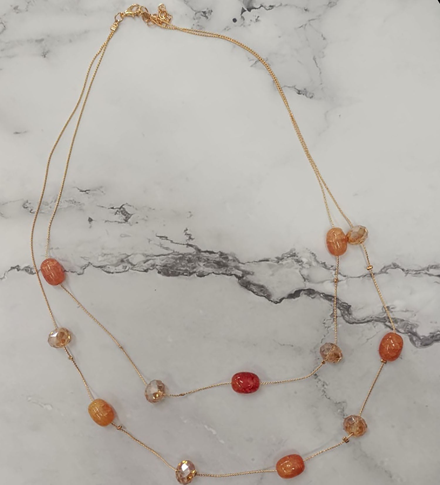 Crystals Double-Layer Necklace