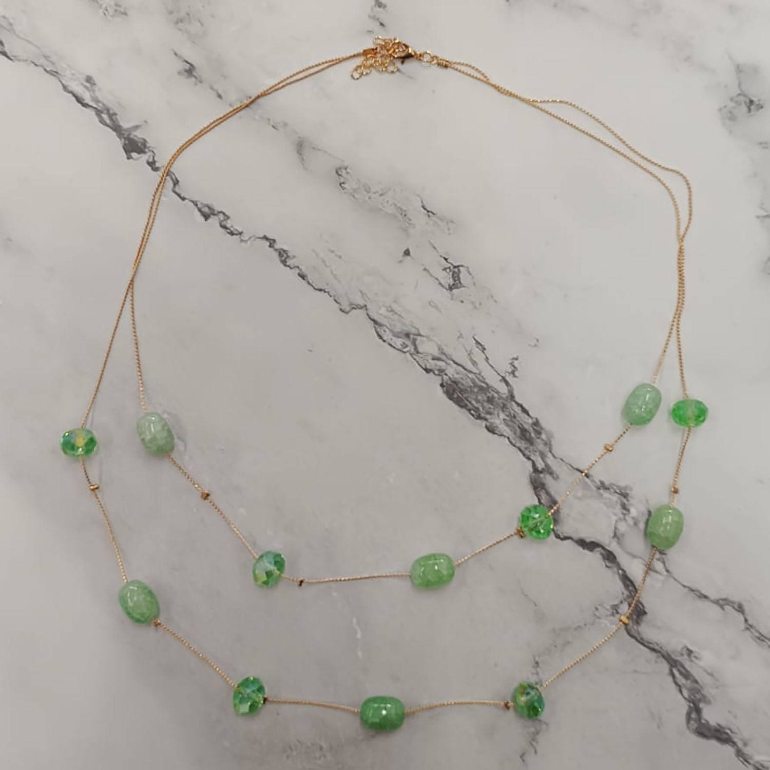 Crystals Double-Layer Necklace