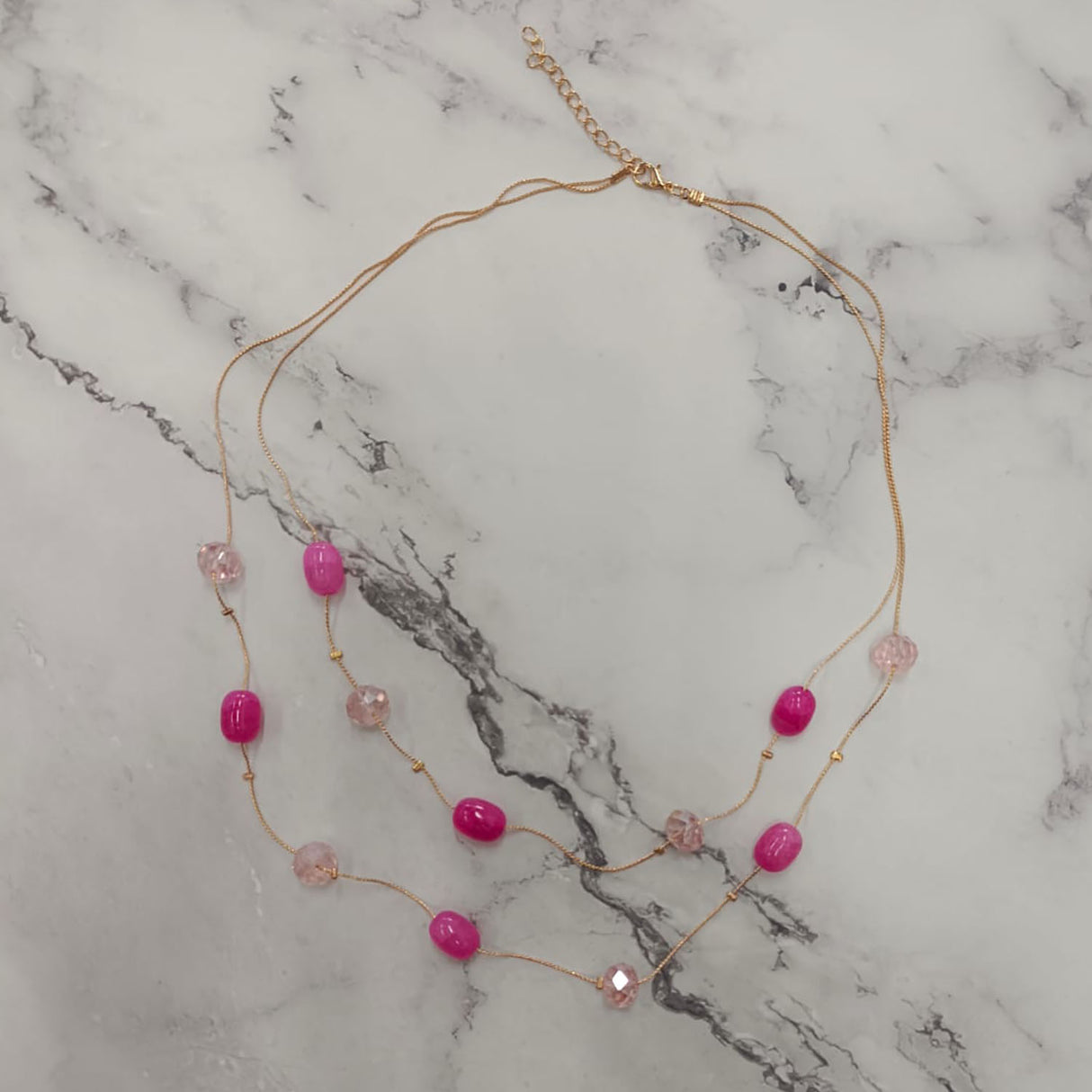 Crystals Double-Layer Necklace