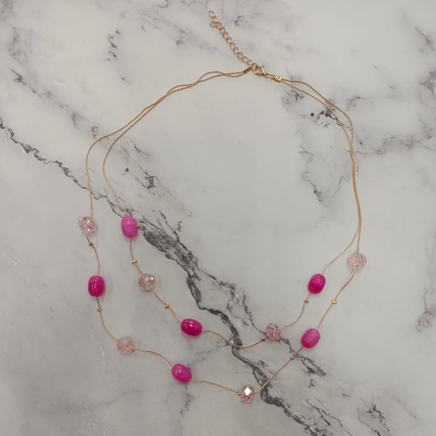 Crystals Double-Layer Necklace