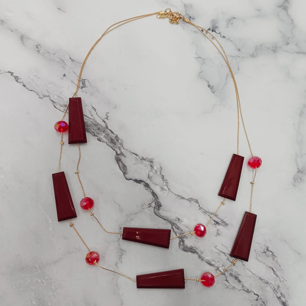 Geometric Bead Necklace