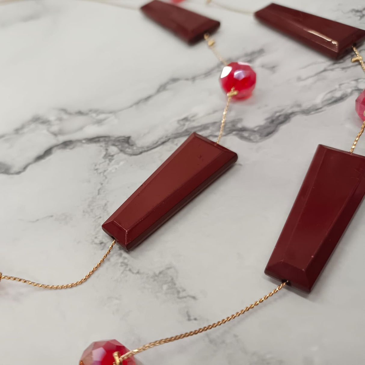 Geometric Bead Necklace