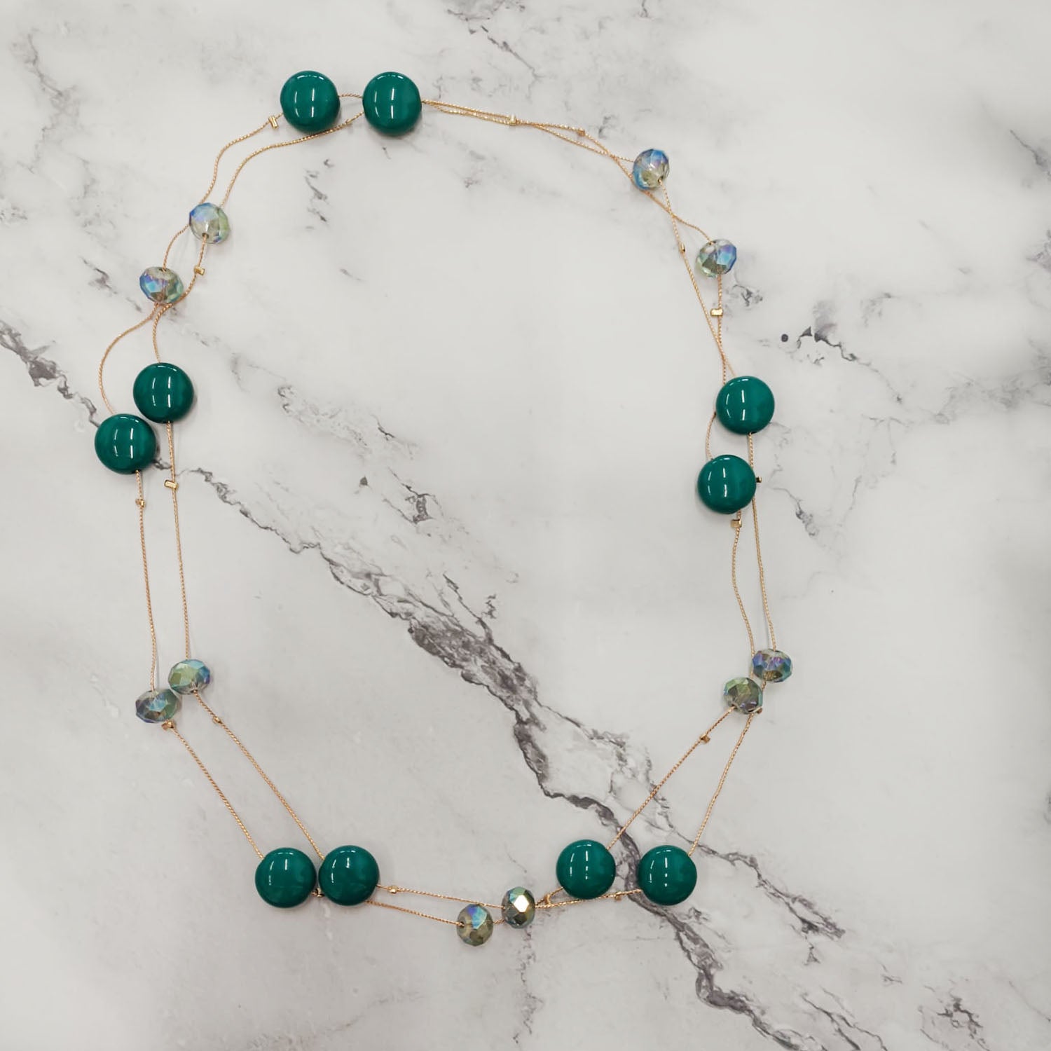 Midnight Gloss Orb Necklace