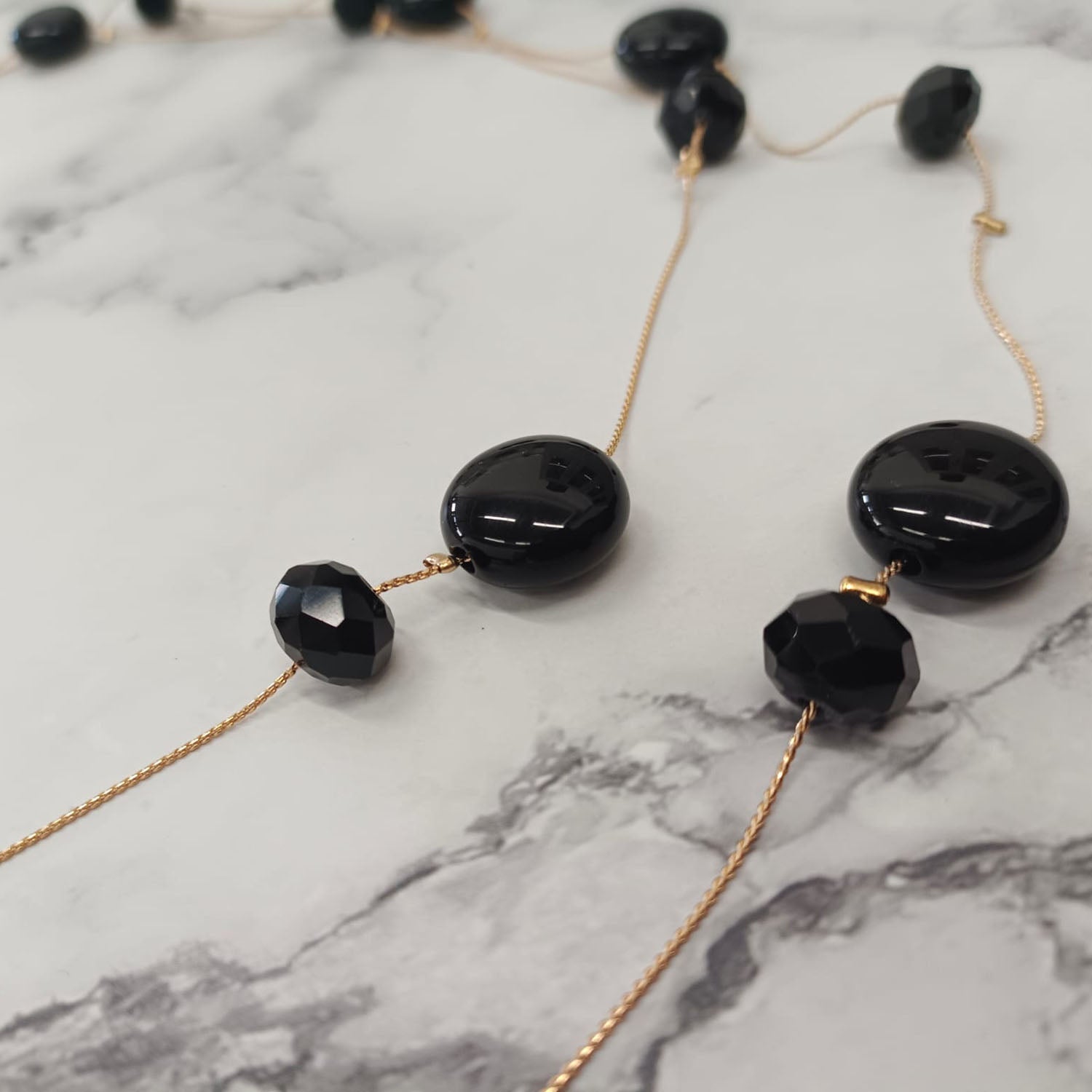 Midnight Gloss Orb Necklace