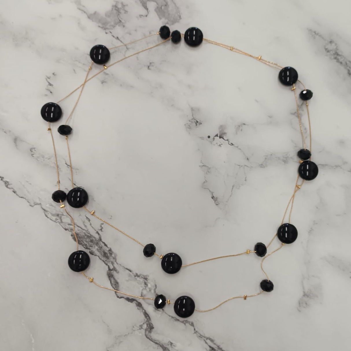 Midnight Gloss Orb Necklace