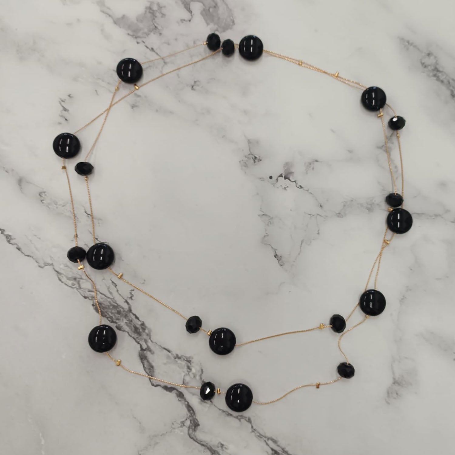 Midnight Gloss Orb Necklace