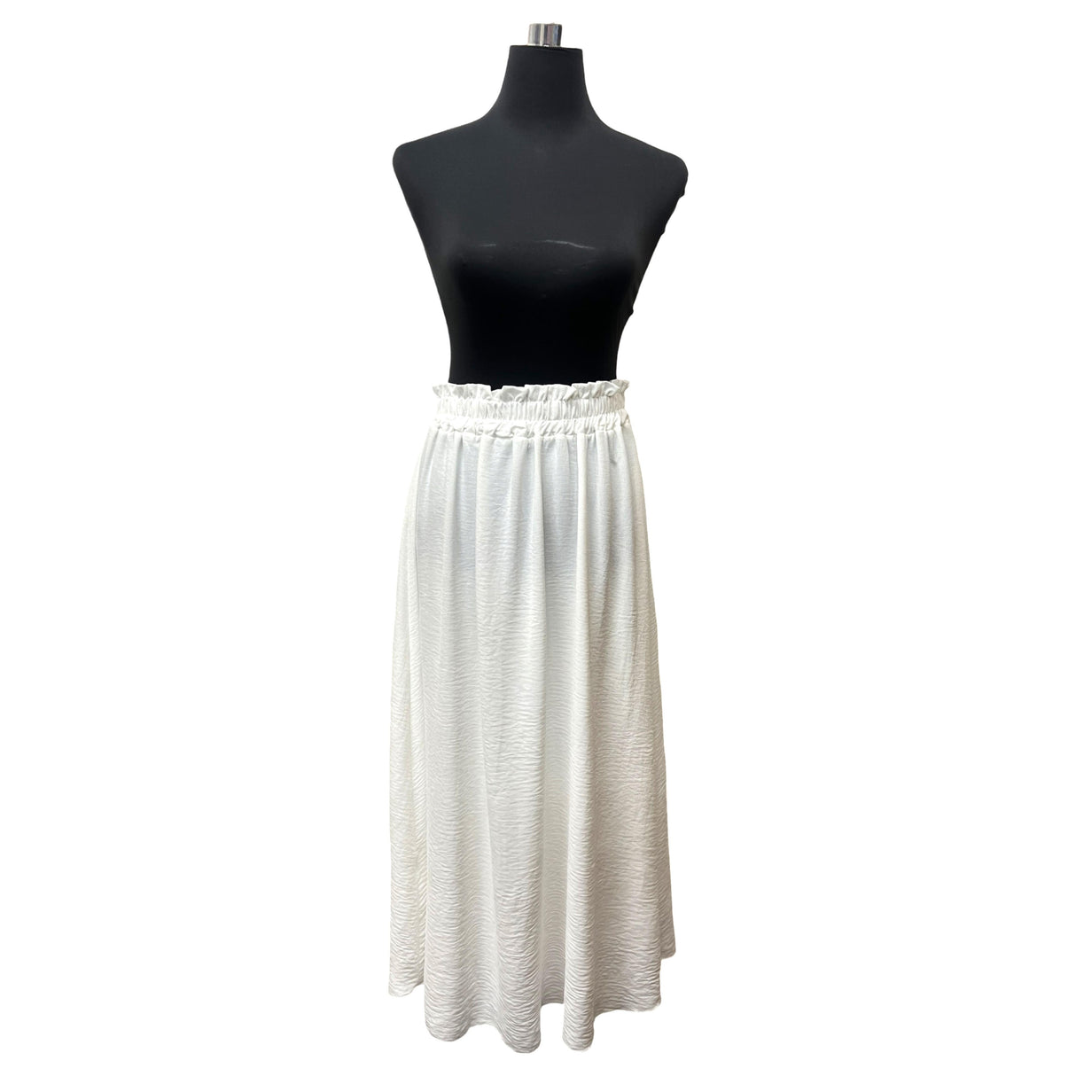 MAXI SKIRT ANTI-ROLLING MID RUFFLE WAISTED SUPER SWING MINIMALIST