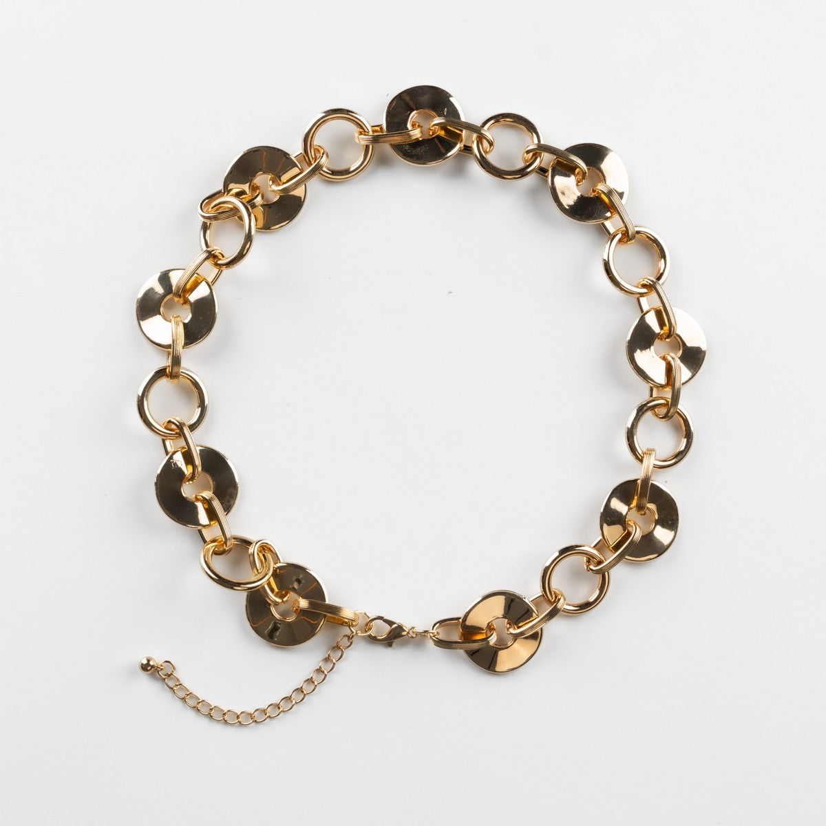 Coin Shapes With Chain Necklace