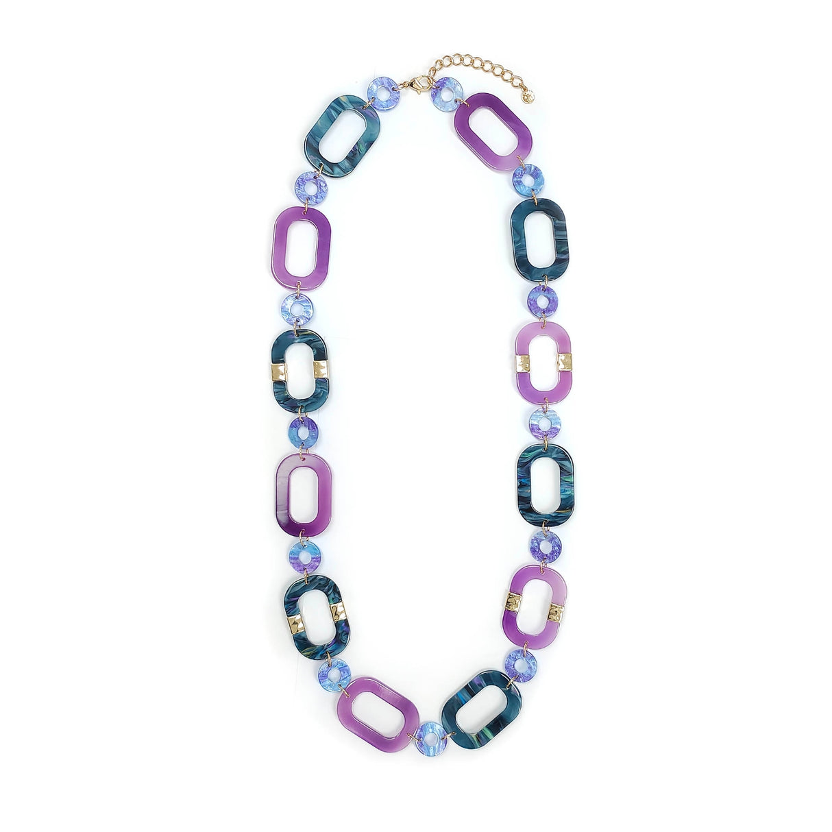 Hallow Ovals In Chain Necklace