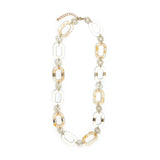 Hallow Ovals In Chain Necklace