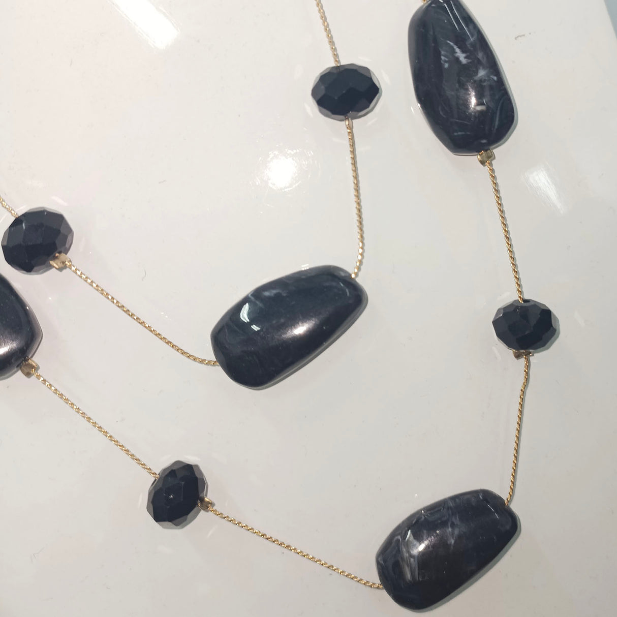 Double-Layer Statement Beaded Necklace