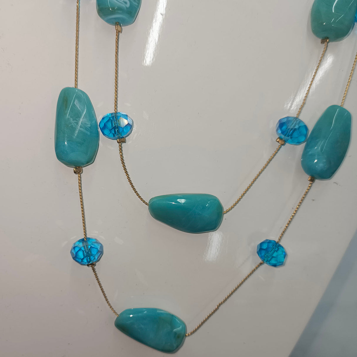 Double-Layer Statement Beaded Necklace