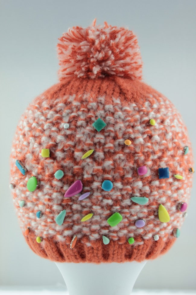 Bits and Pieces Pom Pom Hat - Orange