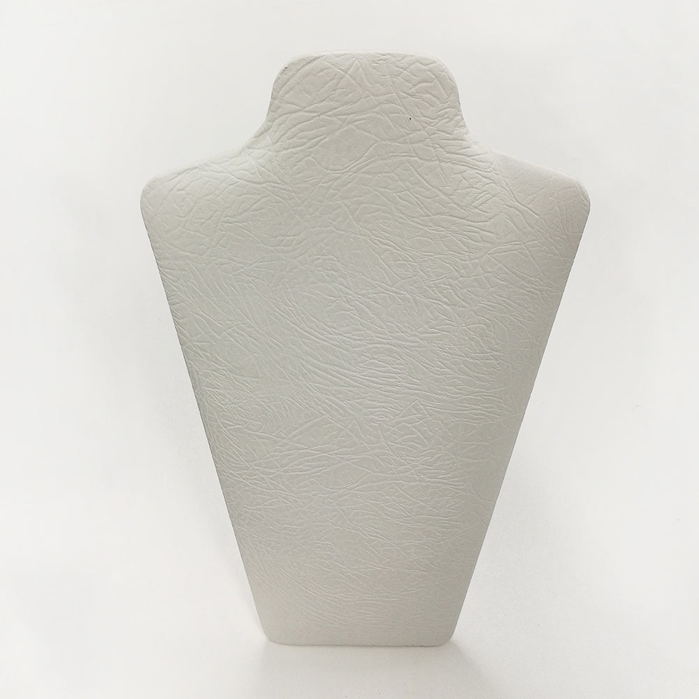 Faux Leather White Large Display Bust
