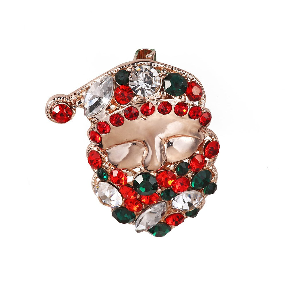 Santa Face Brooch - Rose Gold