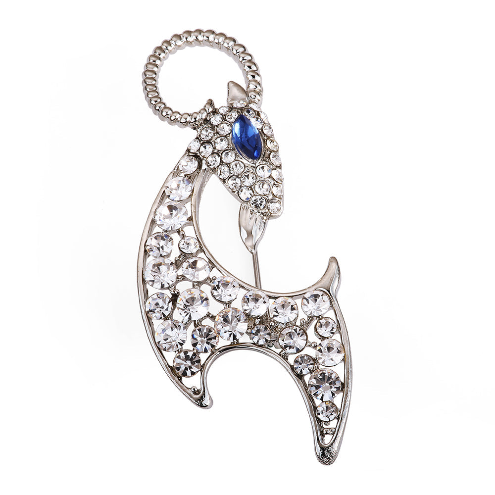 Majestic Ram Brooch - Silver