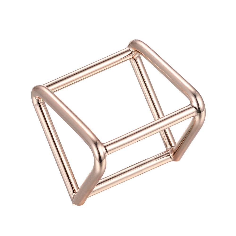 Geometric 3D Triangle Ring - Rose Gold (Gloss Finish)