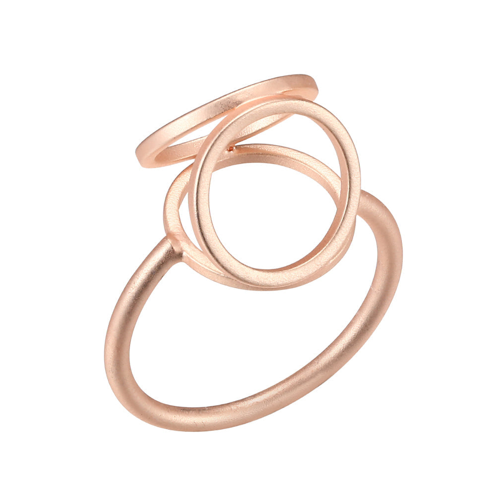 Geometric Reuleaux Triangle Ring - Rose Gold (Matte Finish)