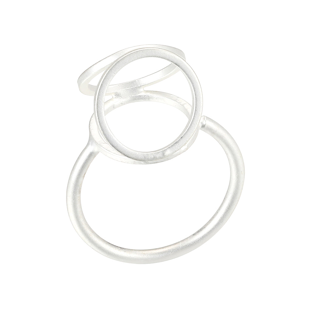 Geometric Reuleaux Triangle Ring - Silver (Matte Finish)