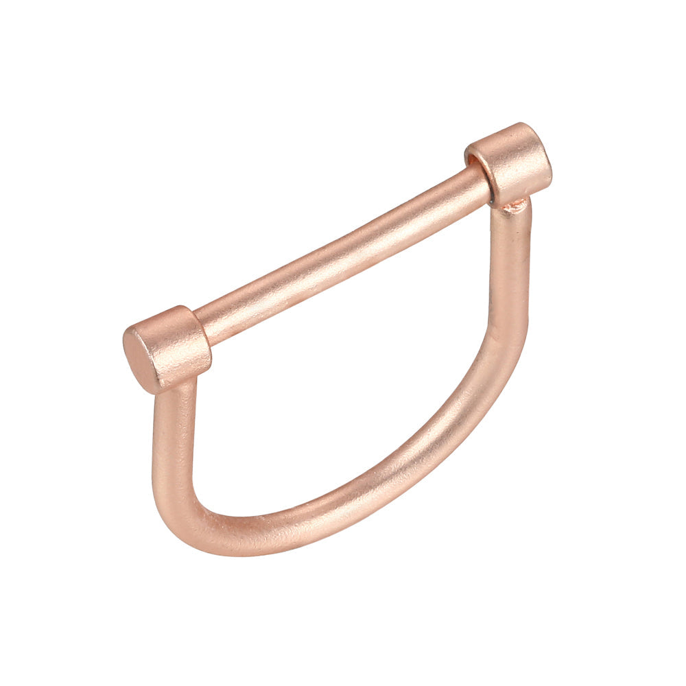 Geometric Horseshoe Shaped Ring - Rose Gold (Matte Finish)