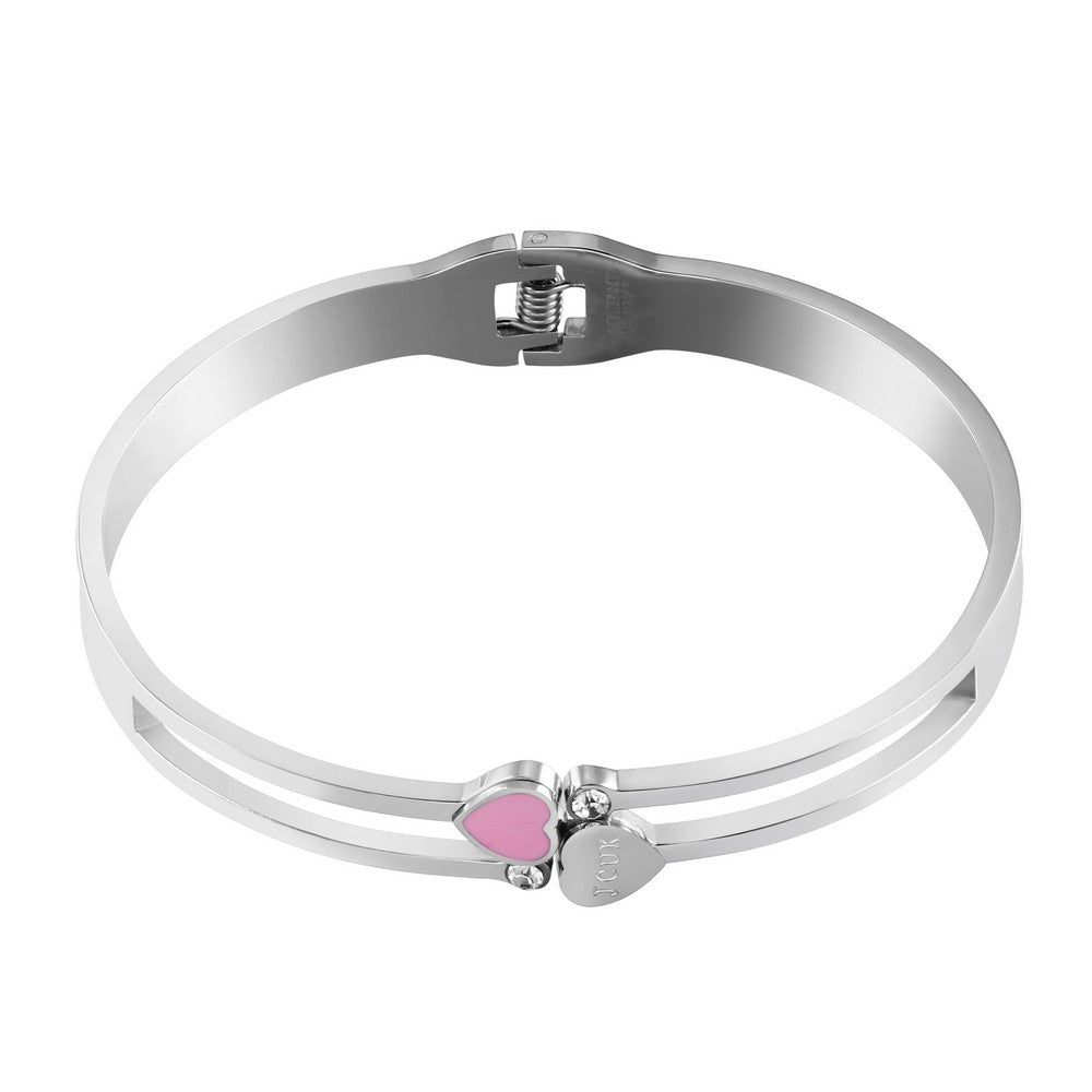 Blue Heart JCUK Bangle - Silver-Blue