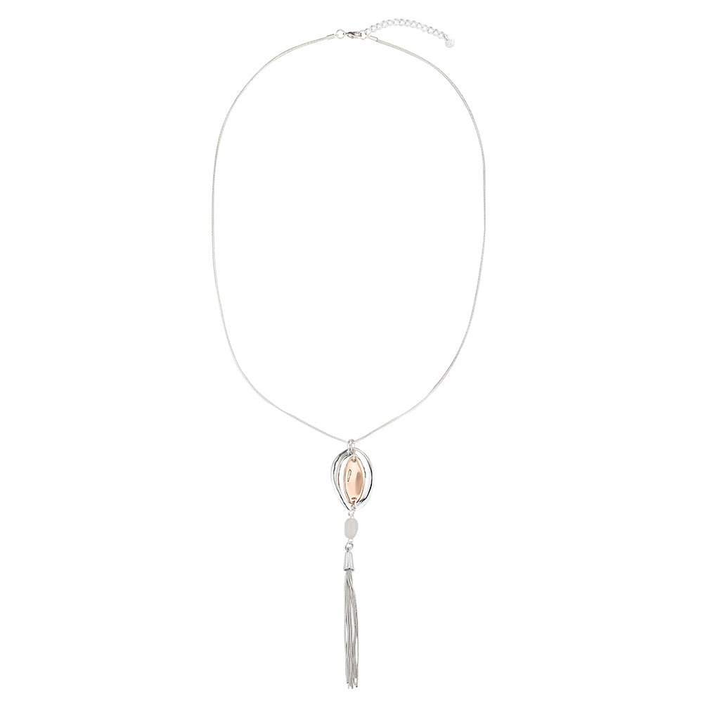 Tassel Drop Long Necklace - Mix (JM18049)
