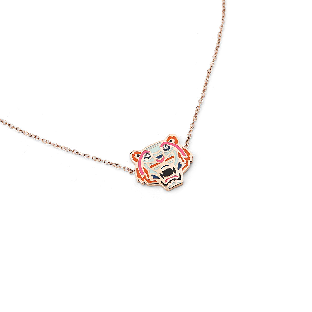Tiger Pendant - Rose Gold