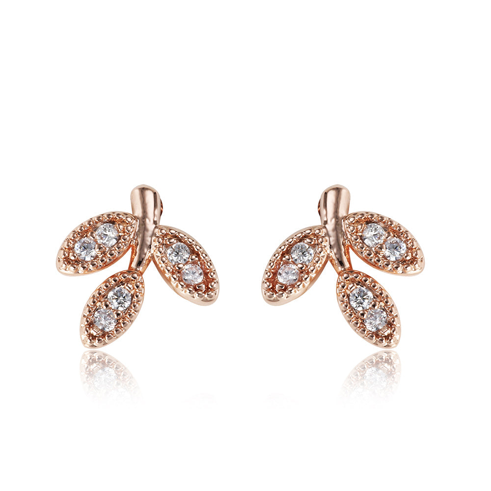 Leaves Earring - Rose Gold