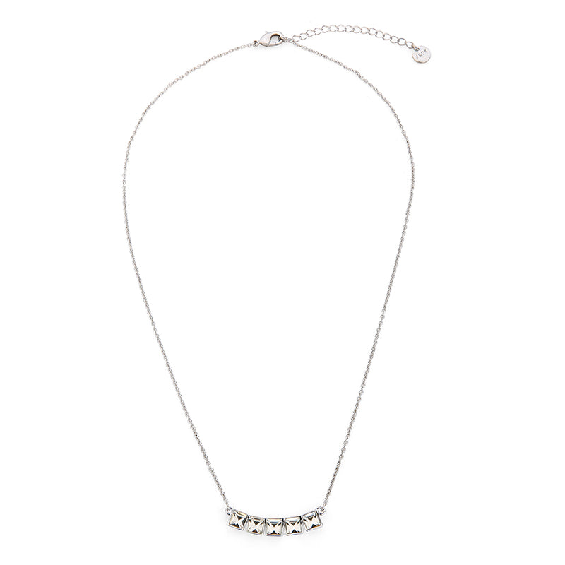 Five Stones Squared Pendant - Silver