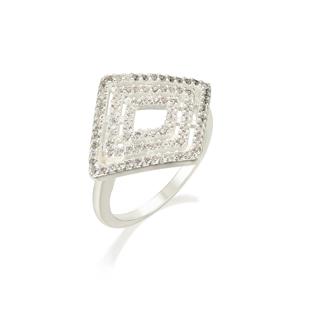 Diamond Shape Ring - Silver (MG18005SL)