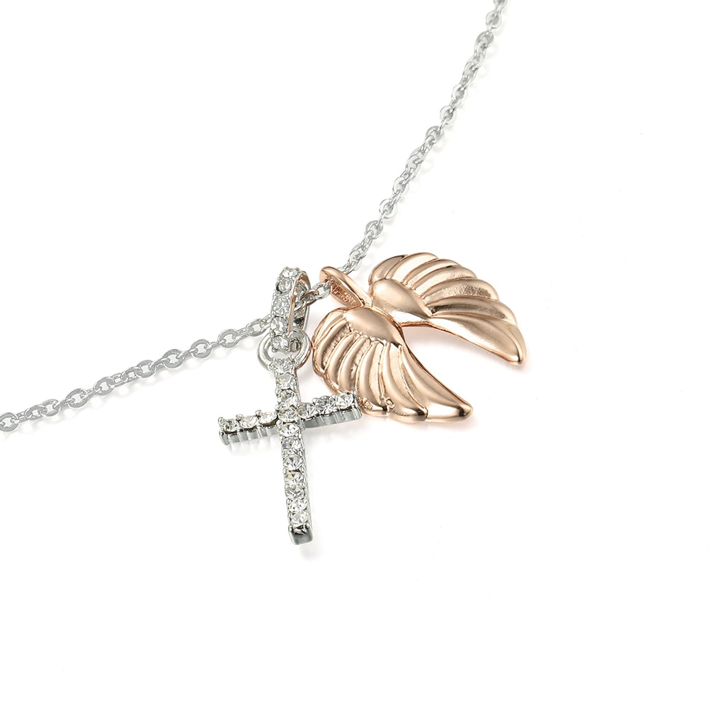 Cross and Wings Pendant - Mix (MG18046)