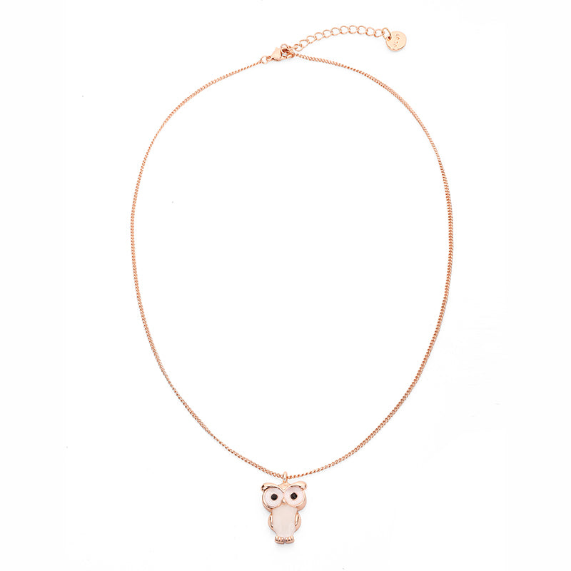 Owl Pendant - Rose Gold