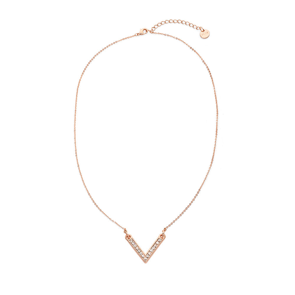 V Shape Pendant - Rose Gold