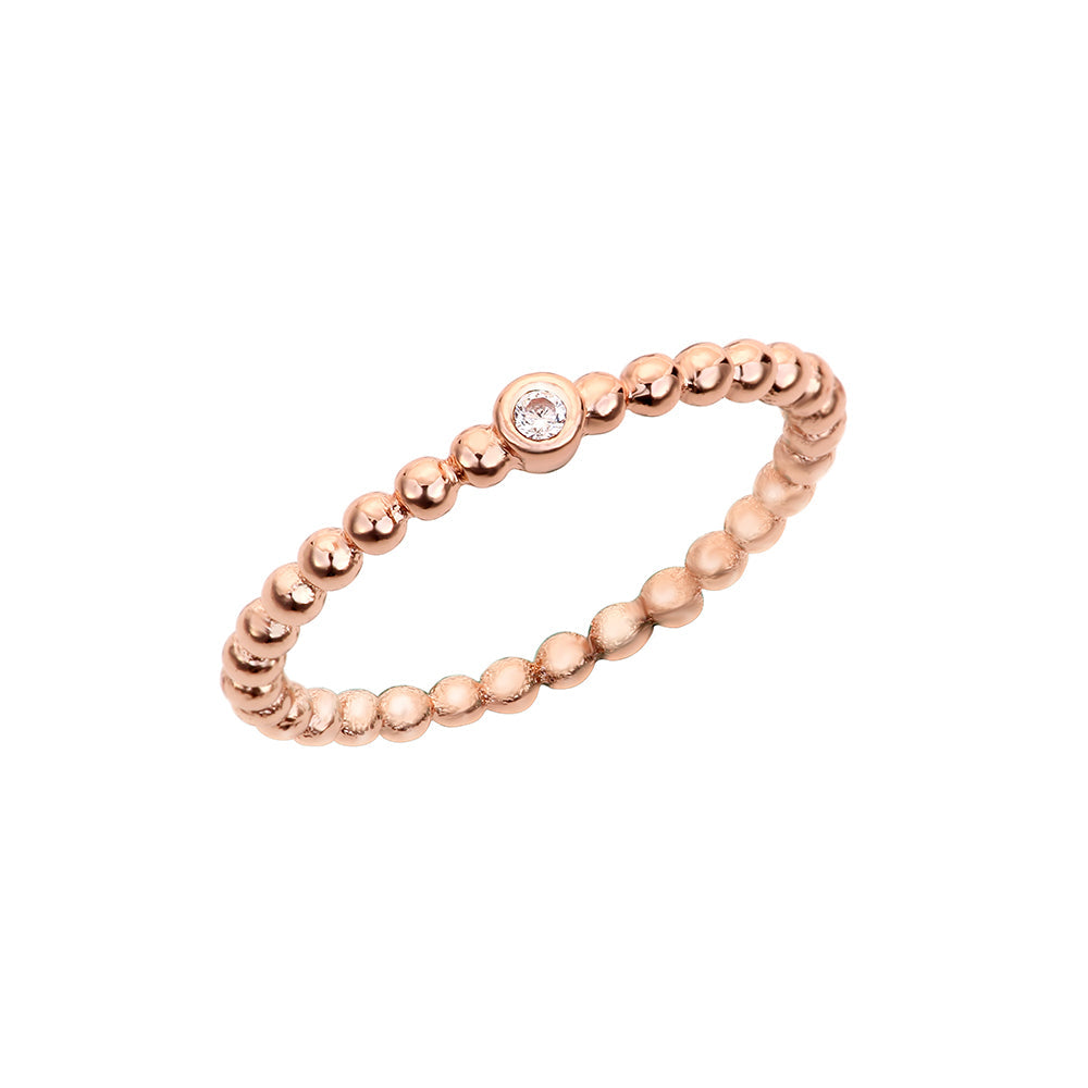 Beaded Ring - Rose Gold