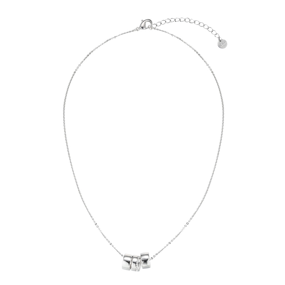 Triple Silver Barrel Pendant - Silver