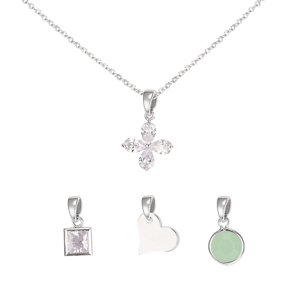 Cross Interchangeable Charm Pendant - Silver (MS18001SL)