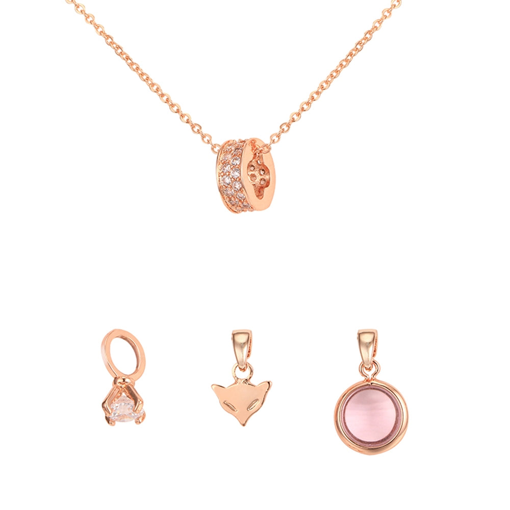 Clover Barrel Interchangeable Charm Pendant - Rose Gold (MS18004RG)