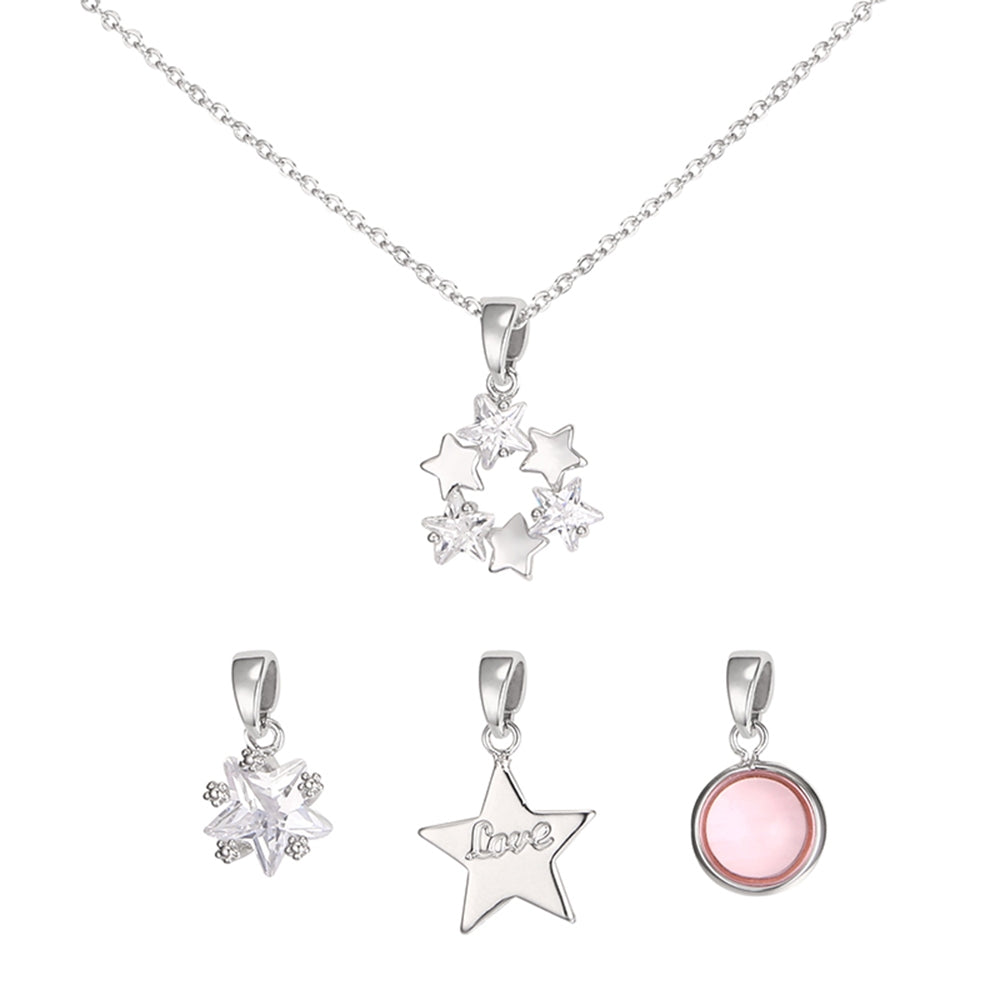 Stars Interchangeable Charm Pendant - Silver (MS18009SL)