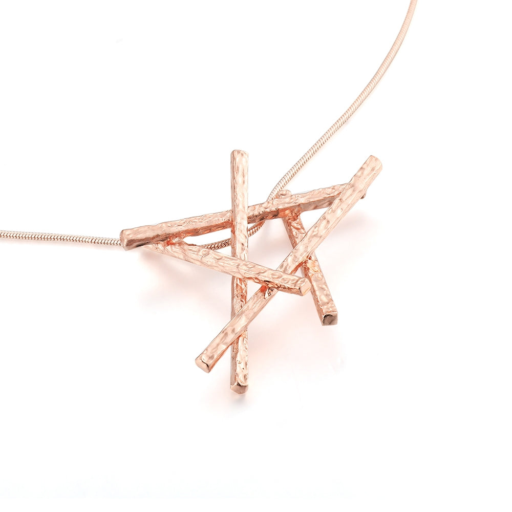 Pentad Sticks Long Necklace - Rose Gold (NY18023RG)