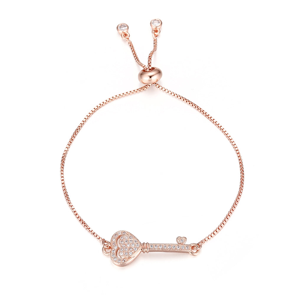 Key Slider Bracelet - Rose Gold (XJ18003RG)