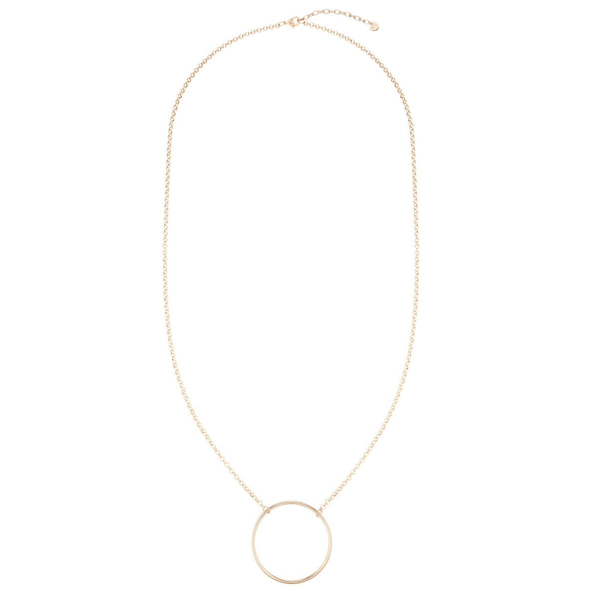 Circle Hoop Long Necklace - Rose Gold (XY18054RG)